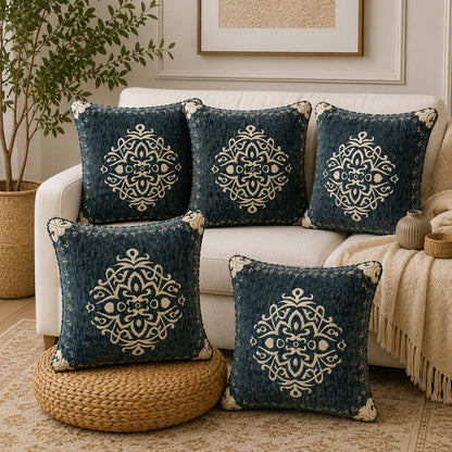 5 Piece Velvet Cushion Covers Set
