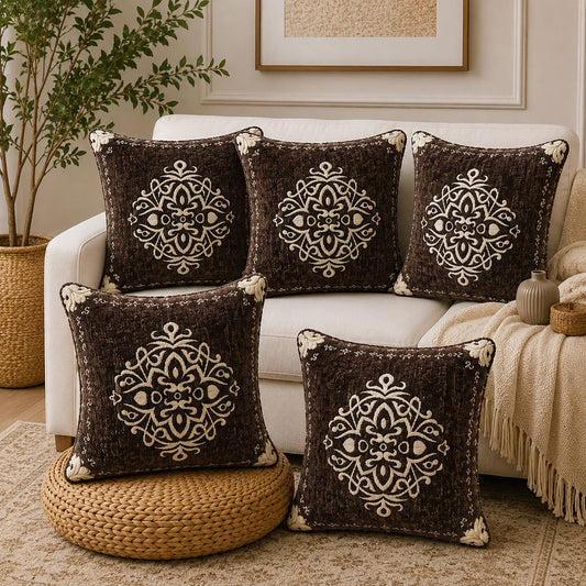 5 Piece Velvet Cushion Covers Set
