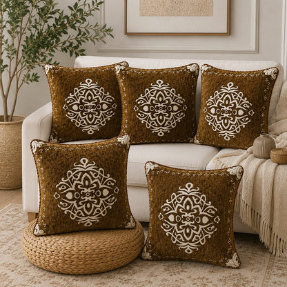 5 Piece Velvet Cushion Covers Set