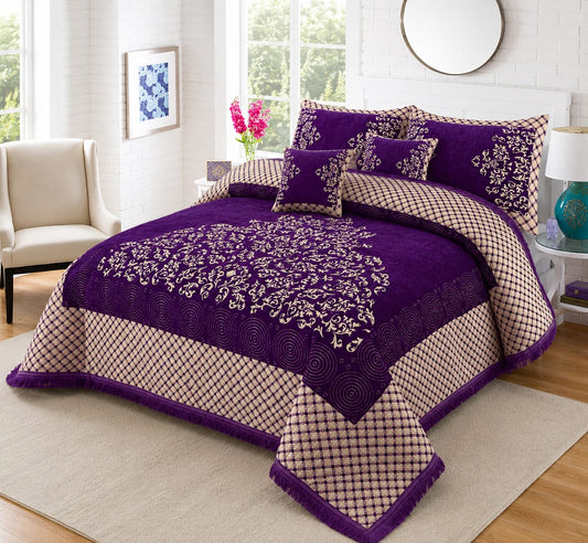 5 Piece Velvet Bedsheet