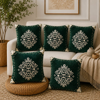 5 Piece Velvet Cushion Covers Set