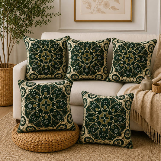 5 Piece Velvet Cushion Covers Set
