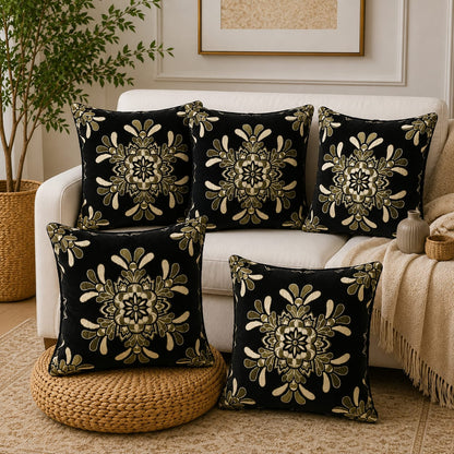 5 Piece Velvet Cushion Covers Set