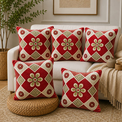 5 Piece Velvet Cushion Covers Set