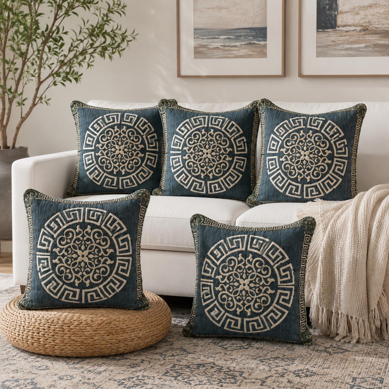 5 Piece Velvet Cushion Covers Set