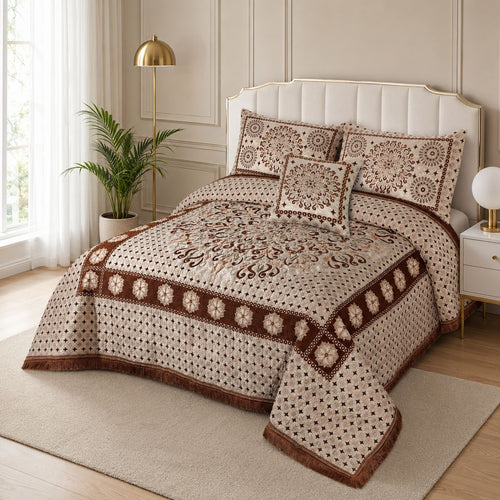 5 Piece Velvet Bedsheet