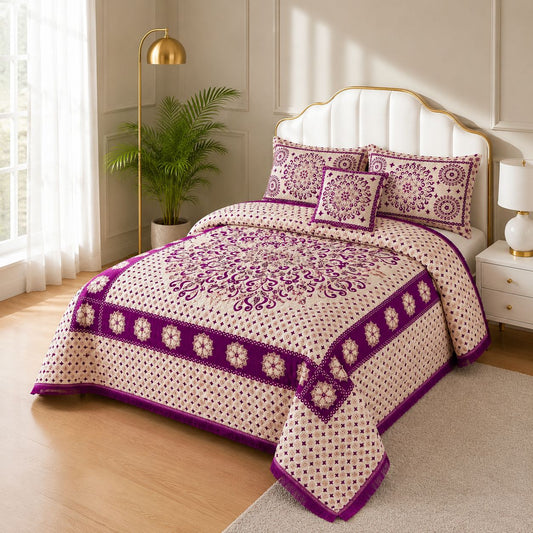 5 Piece Velvet Bedsheet
