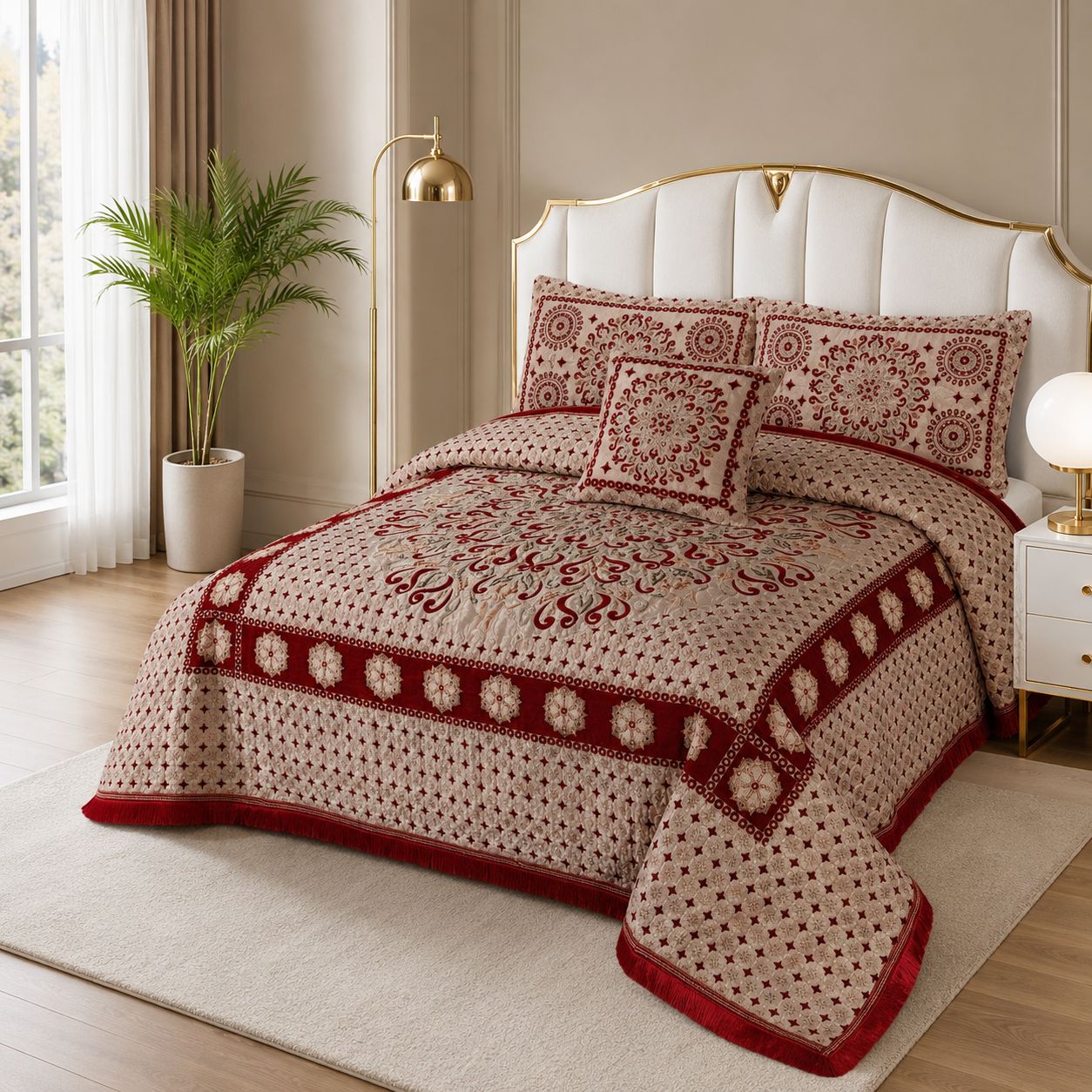 5 Piece Velvet Bedsheet