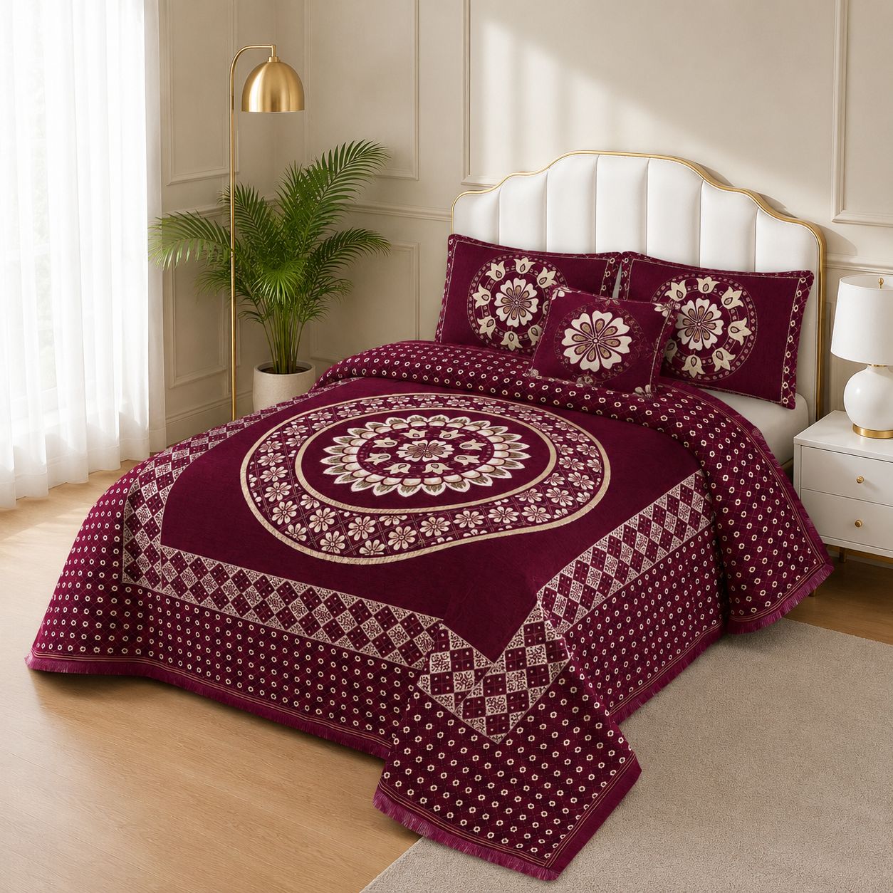 4 Piece Velvet Bedsheet