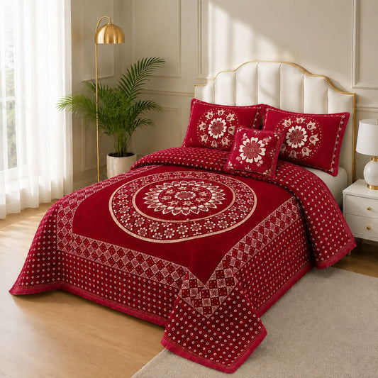 4 Piece Velvet Bedsheet
