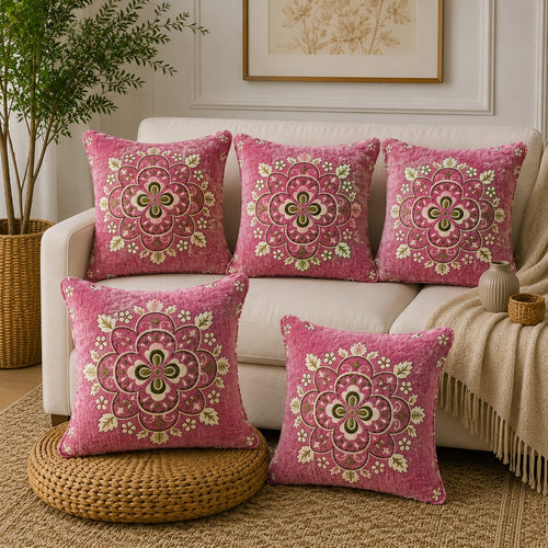 5 Piece Velvet Cushion Covers Set