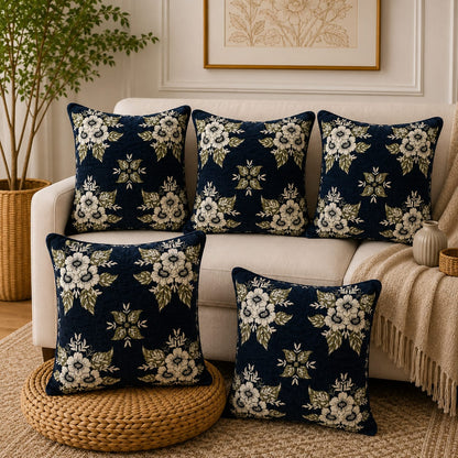 5 Piece Velvet Cushion Covers Set