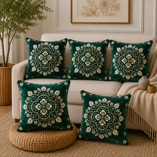 5 Piece Velvet Cushion Covers Set