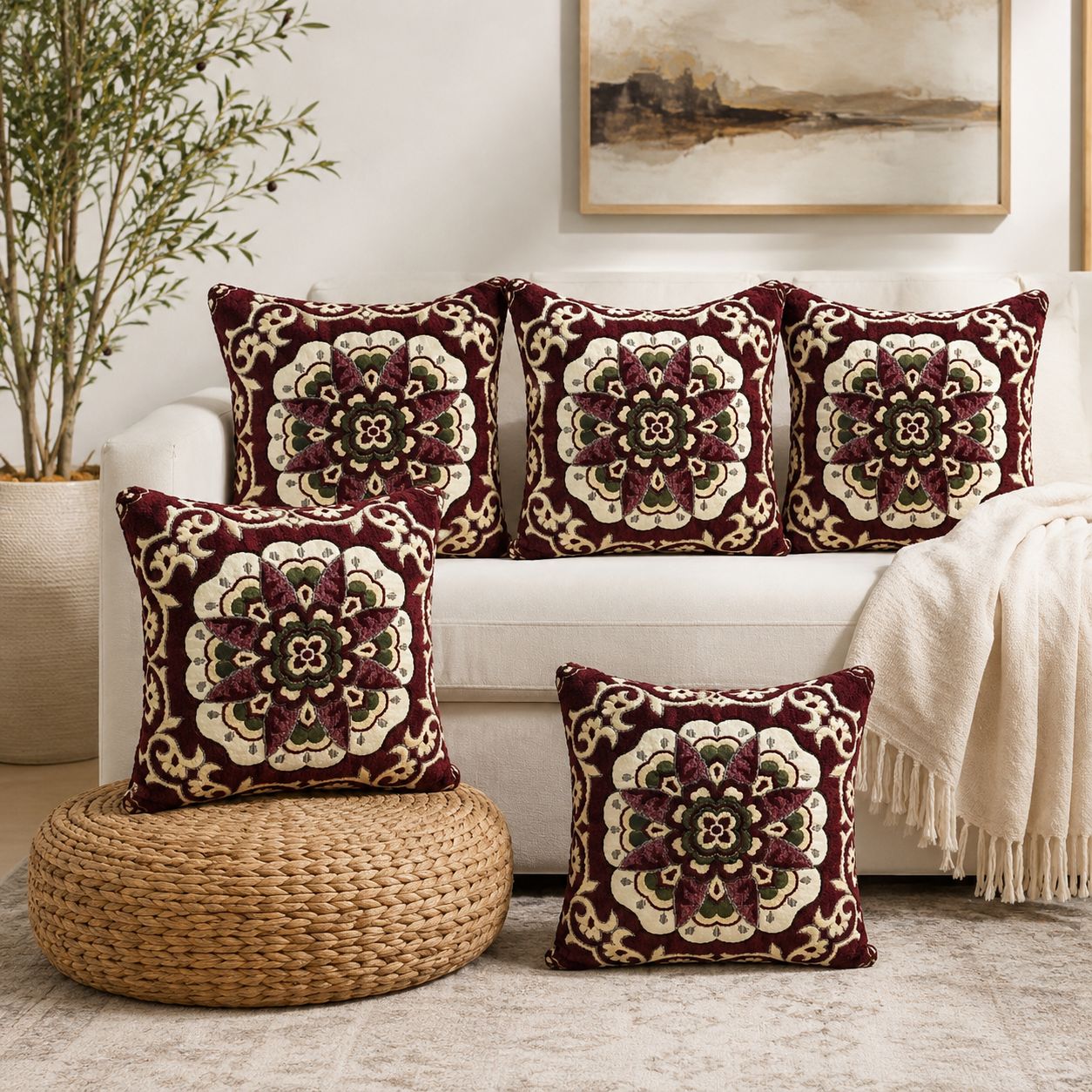 5 Piece Cushion Covers Set