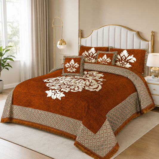 5 Piece Velvet Bedsheet