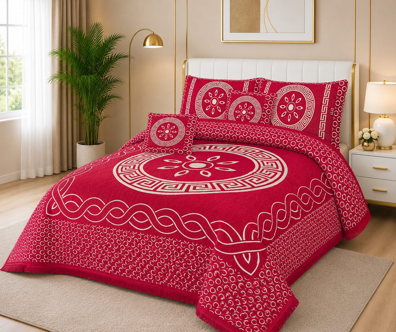 5 Piece Velvet Bedsheet
