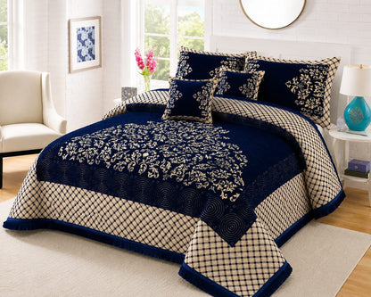 5 Piece Velvet Bedsheet