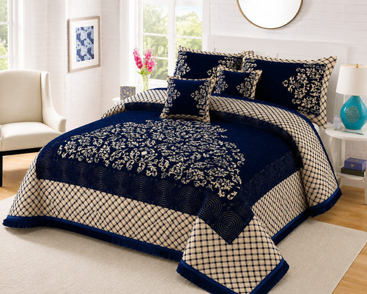5 Piece Velvet Bedsheet