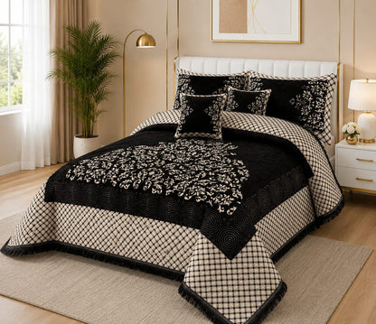 5 Piece Velvet Bedsheet