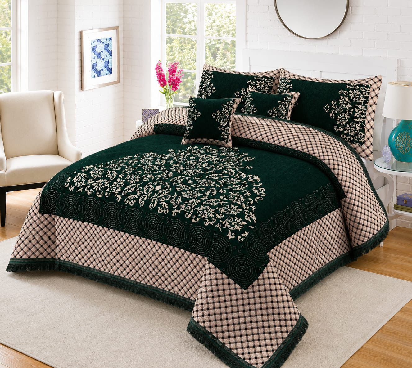 5 Piece Velvet Bedsheet
