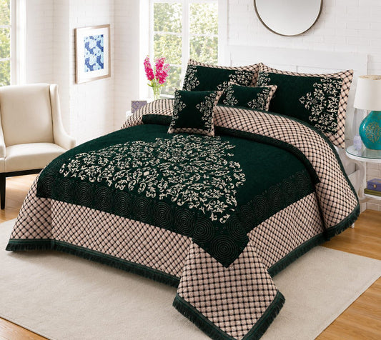 5 Piece Velvet Bedsheet
