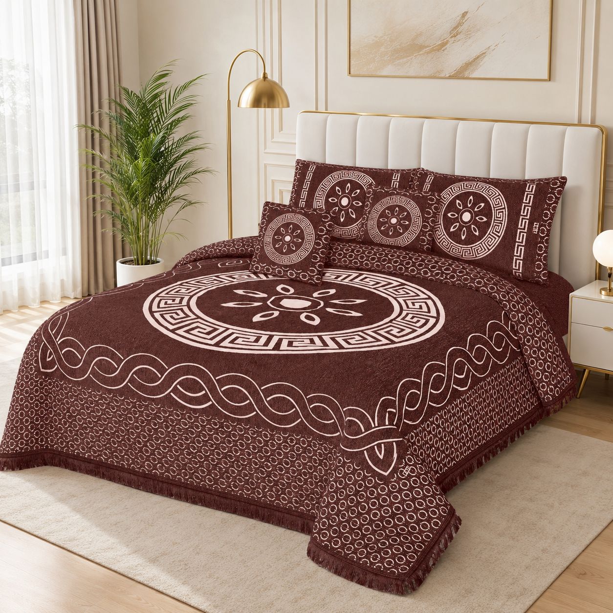 5 Piece Velvet Bedsheet