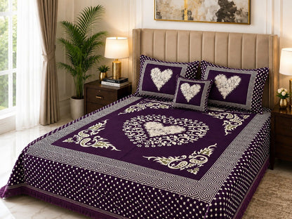 4 pice Velvet Jacquard Bedsheets | Bedsure.pk