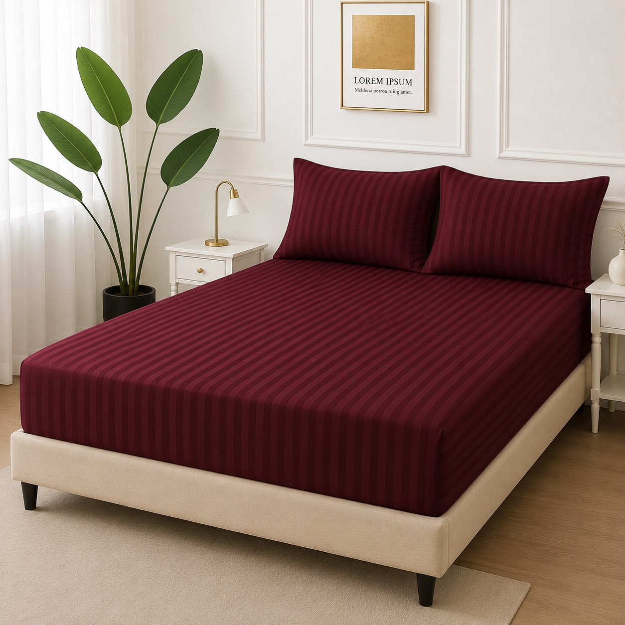 ChenOne King Size Fitted Bedsheet Set – Luxury Micro Fabric 3PC