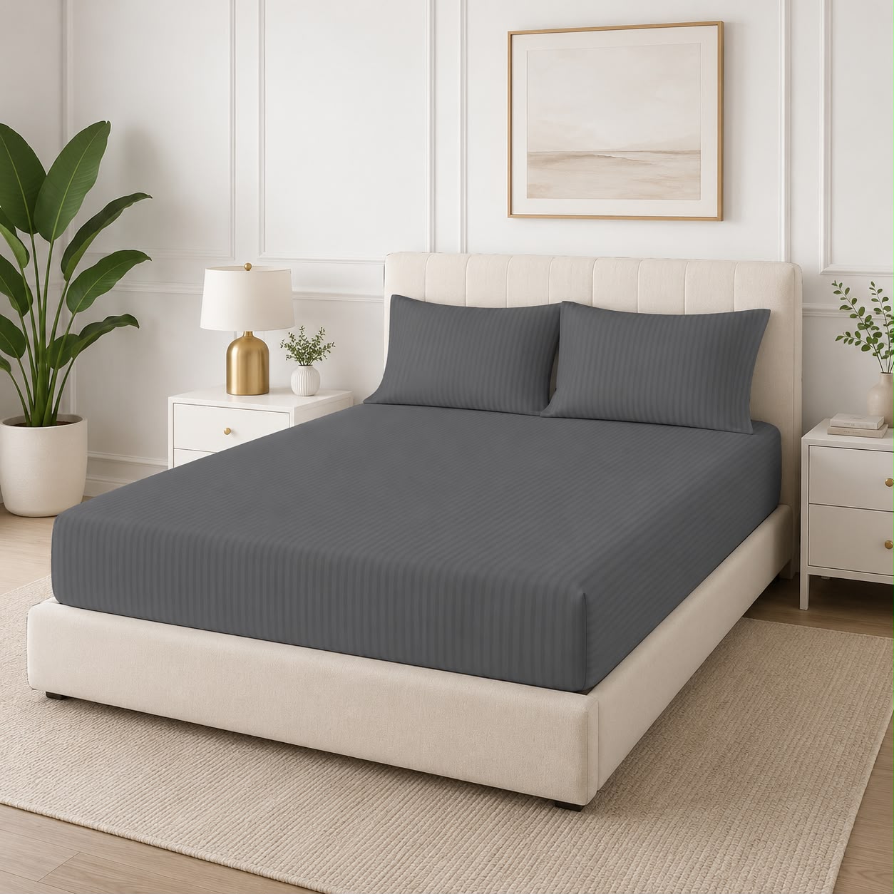 ChenOne King Size Fitted Bedsheet Set – Luxury Micro Fabric 3PC