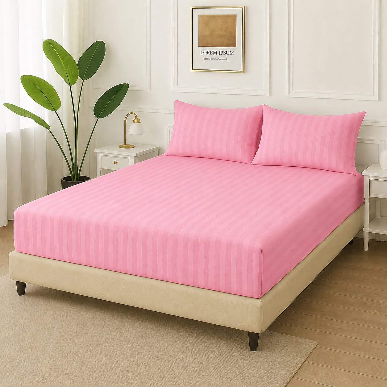ChenOne King Size Fitted Bedsheet Set – Luxury Micro Fabric 3PC