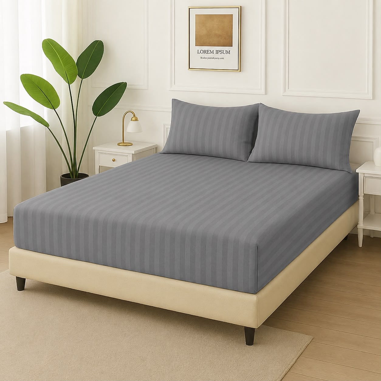 ChenOne King Size Fitted Bedsheet Set – Luxury Micro Fabric 3PC